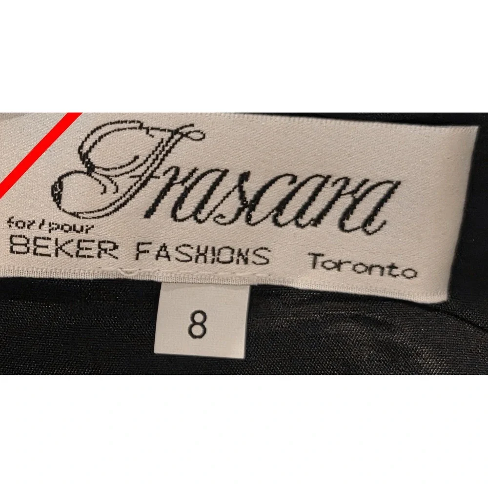 Frascara Beker Fashions Toronto Vintage 100% Wool, Lined Sz 8 Little Black Dress